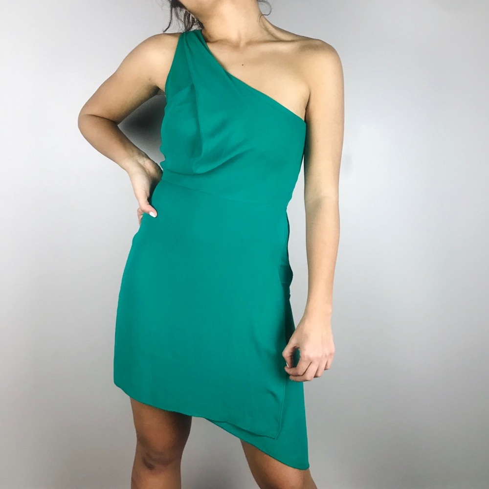 4x$35** BCBGmaxazria One Shoulder cocktail dress